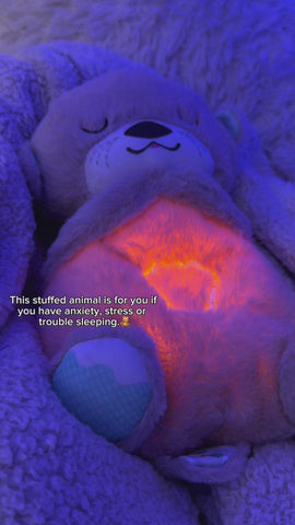 Breathing Teddy Bear with Soothing Music™ – Anxiety Relief Plush Toy for Kids & Adults